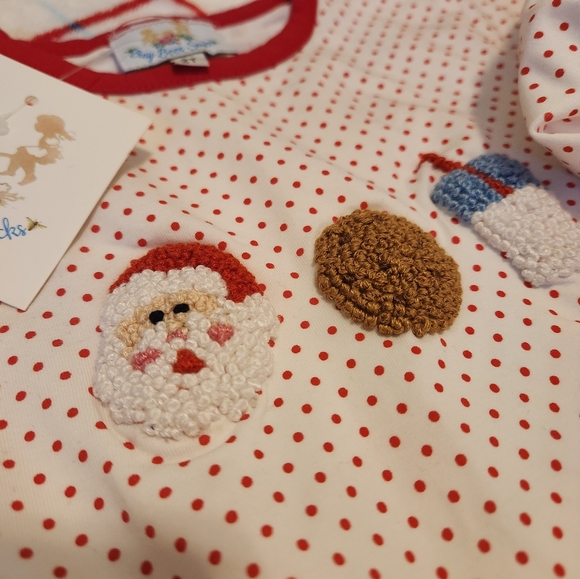 Busy Bee Snocks Other - Busy Bees Smocks Christmas red polka dot ruffle pajamas size 2t NWT